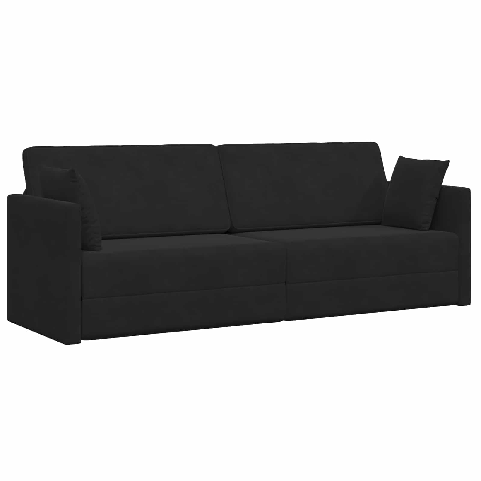 Fengshui Podłoga sofa czarna 213 x 70 x 77 cm aksamit