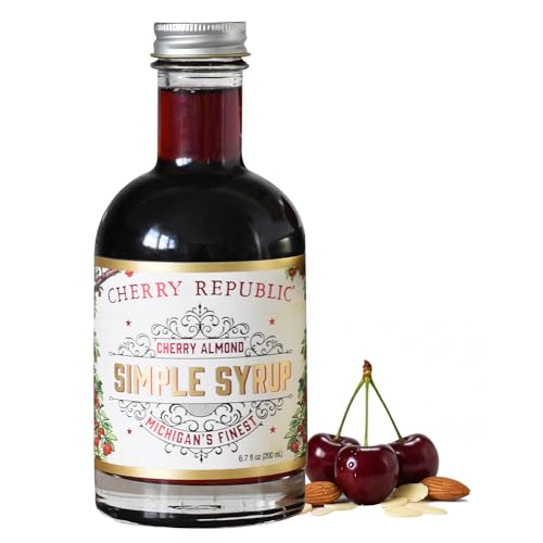 Cherry Republic Almond Cherry Syrup for Drinks, 6.7 oz -