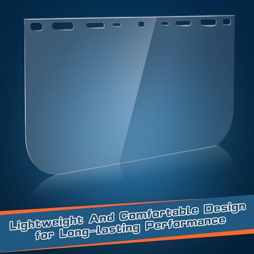 Saillong 1 Pcs Face Shield Replacement Lens Compatible with ERB 15151 8150 Tinted Full Face Shields, Grinding Cosplay (Clear)