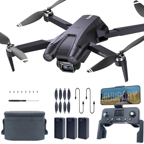 CHUBORY X10 PRO GPS Drone with Camera for Adults 4K UHD, 90 Min Long Flight Time,3280 FT Long Control Range, Auto Return, Follow Me, Brushless Motor, 5G FPV RC Quadcopter for Beginners(<0.55bl)