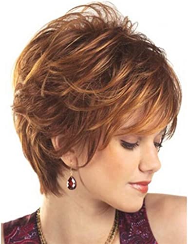 Short wigs for women (Brown Mix Blonde) - Image 3
