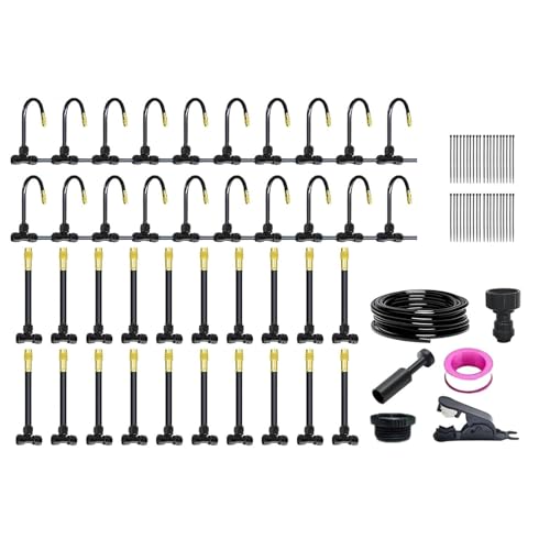 Kit d'irrigation goutte à goutte complet avec tuyau et buses réglables pour potager