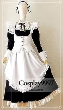 Amazon.co.jp: 衣舞cos おさかなまんぼう ☆茶ロングメイド服/コスプレ