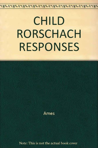 Child Rorschach Responses 0876300425 Book Cover
