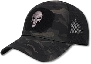 Boné Camuflado Masculino Preto – Ajustável, Respirável e Estilo Militar Premium
