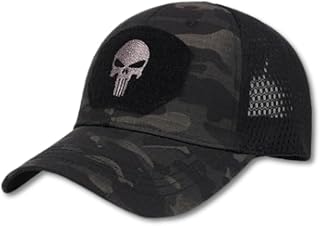 Boné Camuflado Masculino Preto – Ajustável, Respirável e Estilo Militar Premium