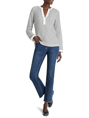 NIC+ZOE Women's Zig Zag Split Neck Top4