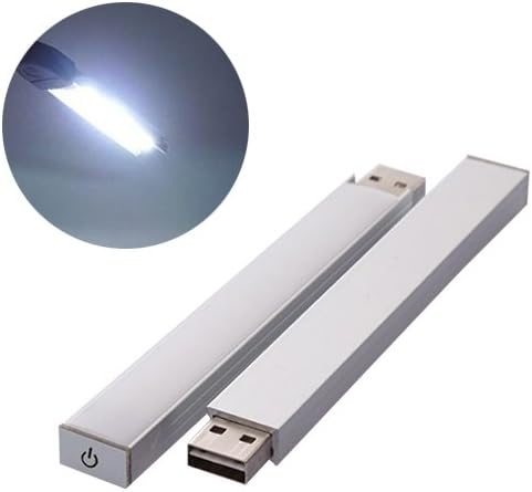 WOERFU USB LED Night Light 12 LEDs Camping Light Lamp with Smart Touch Electrodeless Dimming Switch for Computer Lamptop Keyboard Light (12 led White)