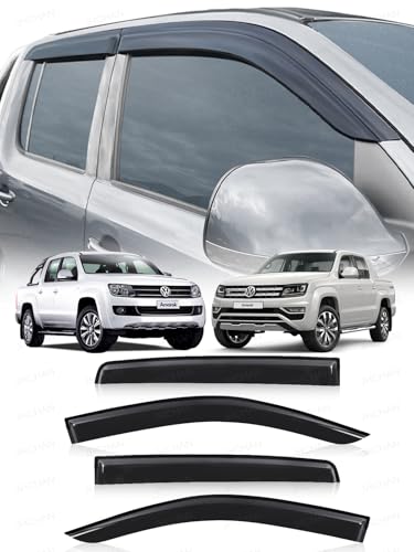 Déflecteurs d'air pour VW Amarok double cabine - Lot de 4 visières teintées 2010-2022