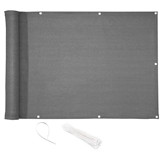 CelinaSun Privacy Screen Balcony 0,75 x 4 m antracit HDPE balkongskydd med kabelbinder andningsbar balkongkant