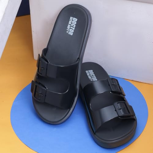 Women's Classic Cushion Sliders/Slippers with Adjustable Buckle Strap for Adult | Comfortable & LightWeight| Stylish & Anti-Skid| Waterproof & Everyday Flip Flops Ladies/Girls D-5232