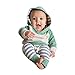 OVERDOSE 3pcs Kleinkind Baby Jungen Mädchen Kapuzepulli Kleider Hoodie Bluse Pullover Tops + Hosen + Stirnband Outfits Kleidung 3PCS Set (12-18 Monate, B-Green)