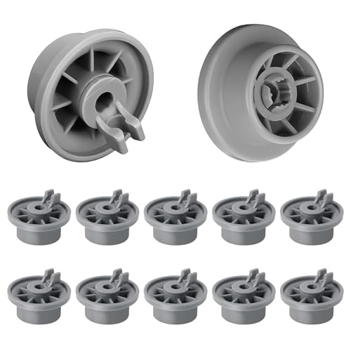 VEGCOO 12 ruedas para lavavajillas universal, cesta inferior del lavavajillas, compatibles con Bosch, Siemens, Neff Beko, 12 unidades