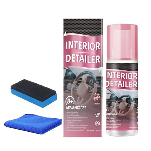 Genérico Limpiador de Interior de Coche - 100 ml Detallador De Limpieza Multiusos - Limpiador de Coche y Productos de Cuidado de Interiores | para Cuero Vidrio tapicería salpicadero Asiento Furgoneta