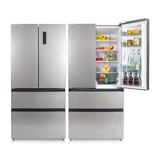 UNIVERSALBLUE Frigorífico Americano Frenchdoor Inox | Nevera Puerta Francesa No Frost | Capacidad...