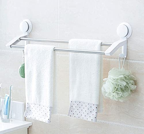 Porte-serviettes double en acier inoxydable durable pour une salle de bain moderne