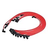 JUSTHUI 9 stücke 7. 5mm Zündkerzen-Kabel-Stecker-Set elektronisch D030-PW-SBC350 Kompatibel for Chevrolet. HEI SBC BBC 350 383 454 Zündkabel-Kit.
