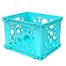 Storex Mini Crate, 9 x 7.75 x 6 Inches, School Teal, Case of 3 (61634U03C)