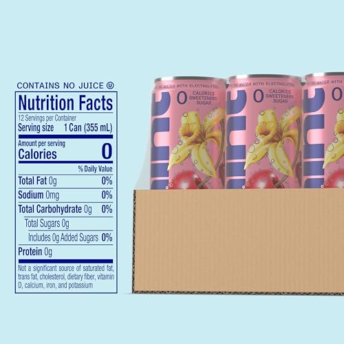 Image of Hint Sparkling Water with Electrolytes Added for Taste, Zero Sugar, Zero Calories, and Zero Sweeteners, 12 Fl Oz (Pack of 12) (12 Fl Oz (Pack Of 12), Cherry Vanilla)