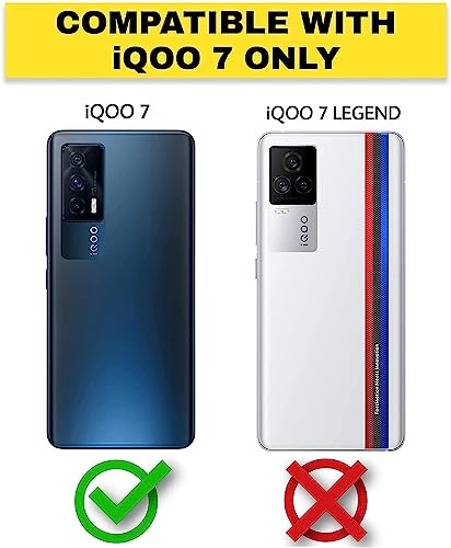 Image of RIGGEAR Sleek Case for iQOO 7 Back Cover Case (PC+TPU|Black CF)