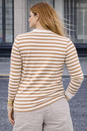 Image of VIMAL JONNEY Women Striped T-Shirt || T-Shirt for Women || Full Sleeve T Shirt || T-Shirt-VIMAL640620