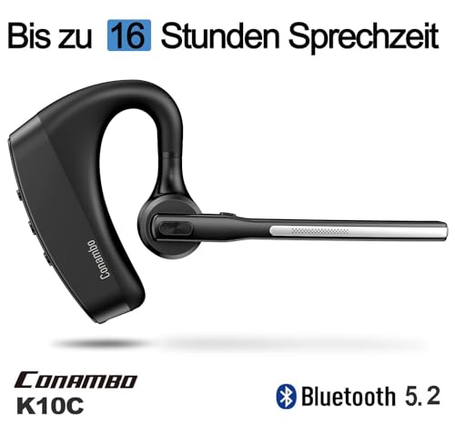 Auriculares Bluetooth V5.2 K10C manos libres negro para móvil 2