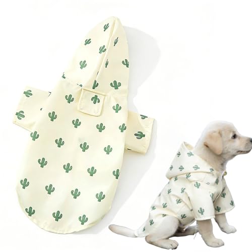 JYNXOR manteaux imperméables pour chiens, manteau pluie chien avec capuche, imperméables pour chiots avec trou pour laisse, veste de pluie pour animaux de...
