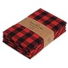   Urban-Villa-Buffalo-Checks-Kitchen-Towels-Set-of-6-RedBlack-20x30-Inches-100-Cotton-Highly-Absorbent-Premium-Quality-Ultra-Soft-Mitered-Corners