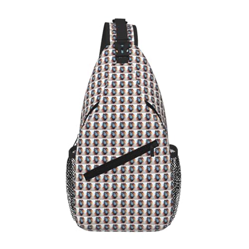 Bolsa de pecho de cebra para senderismo diario y paseos urbanos con estilo diagonal ligero