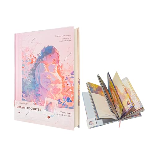 Image of FunBlast Aesthetic Diary for Girls - Dream Encounter Notebook Diary, Cute Kawaii Stationery, Colorful Pages Travel Diary for Kids & Adults (A5 Size; 192 Pages) (Pink)