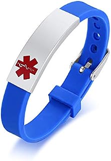 MPRAINBOW Children Kids Unisex Customised Engraving Medical Alert ID Watch Band Bracelet Personalised