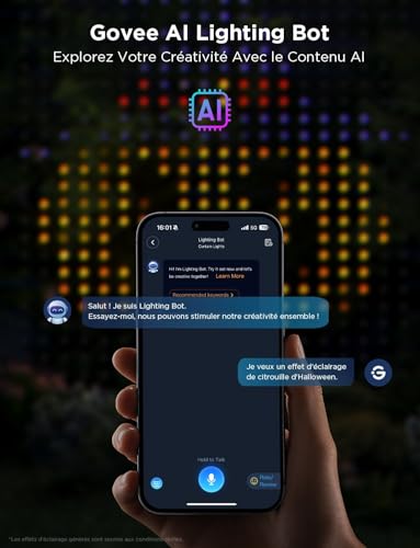 Rideau LED RGBIC intelligent de 520 LED avec animations dynamiques