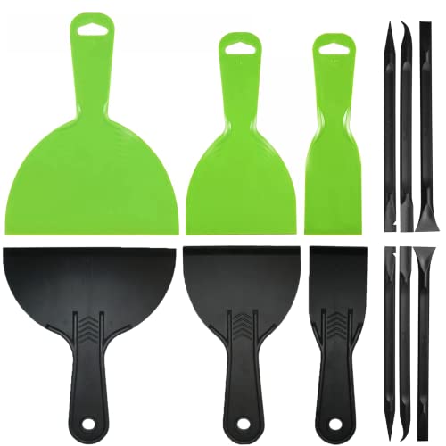 Putty Knife, 12Pcs Plastic Paint Scraper, Multipurpose Spackle Knife, Scraper Tool For Painting, Caulking, Spackling, Wallpaper, Drywall, 3D Printing, Spatula Scraper, Scraper Cleaning Tools #TOP3