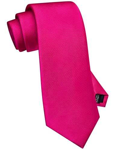 Image of GUSLESON Classic New 3.15 inch(8cm) Men's Solid Color Necktie Wedding Business Tie + Gift Box