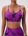OVESPORT 3 Piece Women's Workout Sports Bras Seamless Tie-dye Strappy Gym Yoga Crop Bra