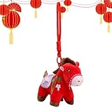 Genérico Pendente Cavallo Peluche 2026, Ciondolo Portafortuna Anno Nuovo | Accessorio Decorativo per Borse, Auto, Regalo per Ragazze, Donne, Fidanzato, Natale e San, Charm Elegante e