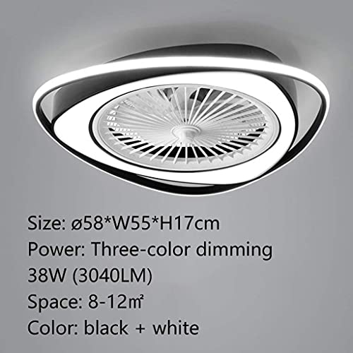 HYKISS LED Fan Plafoniera Moderno Dimmable