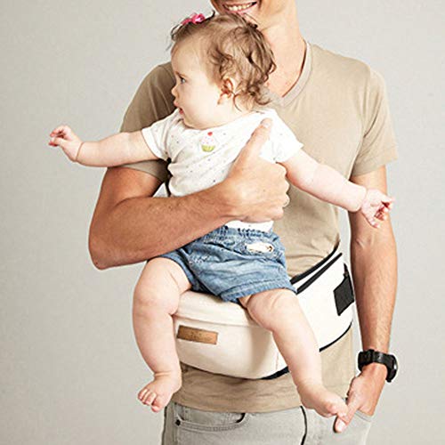 mi ji Babydrager voor baby's, riem voor kinderen, met verstelbare draagriem en nettas voor babycarrier baby hipseat… - Image 3