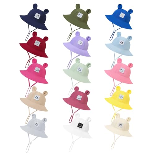 Baby Hot Days Essentialsoft Cotton Bucket Hat with Lovely Ears Unisex Sun Colorful Newborns for3