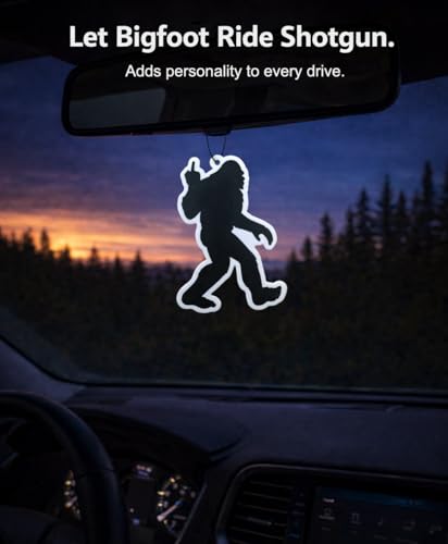 Image of Funny Car Air Freshener (3 Pack) - Bigfoot Sasquatch Air Freshener for Car, Novelty Gag Gift, Hanging Auto Air Freshener, Funny Car Accessories for Men Women