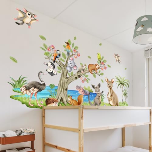 Vinilos decorativos animales del bosque 64x36 pulgadas miniatura 4