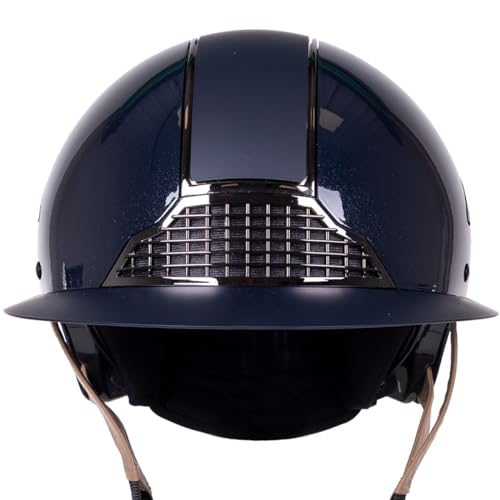 Casco de equitación QHP Miami azul oscuro para evitar impactos en caídas 3