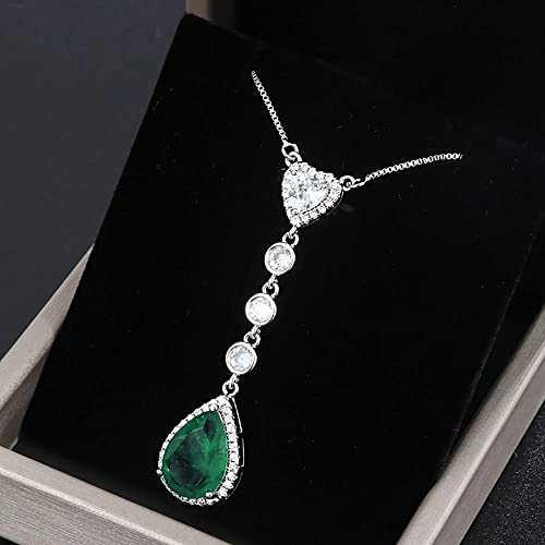 Conjuntos de Joyas de Compromiso Boda Collar Pendientes Esmeralda 2