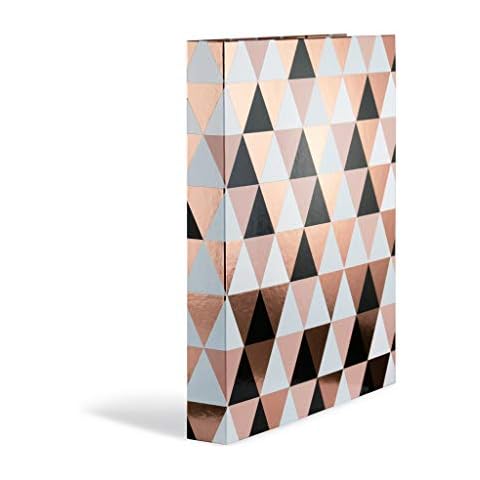 HERMA 7041 Ringbuch DIN A4 Abstract Rosegold, 3er Set, schmal, 2 Ringe, stabile Pappe Cover