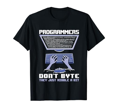 Programadores Byte Nibble Codificación Humor Computadora Geek Camiseta