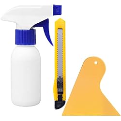 rabbitgoo Window Tint Kit, Window Privacy Film Installation Tint Tools, 3 Pieces Easy to Apply Frosted Glass Stained Glass Privacy Film Application Kit Include Squeegee, Utility Knife, Spray Bottle | Easy Application for Privacy Film, Efficient Install Kit, Includes Squeegee, Utility Knife and Spray Bottle