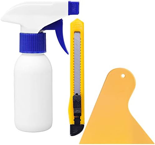 Sun Protection - rabbitgoo Window Tint Kit, Window Privacy Film Installation Tint Tools, 3 Pieces Easy to Apply Frosted Glass Stained Glass Privacy Film Application Kit Include Squeegee, Utility Knife, Spray Bottle