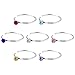 JewelrieShop Nose Rings Studs Body Piercing Jewelry Set with Multicolor Crystal