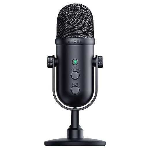 Razer Seiren V2 Pro USB Microphone for Streaming, Gaming, Recording, Podcasting on PC, Twitch, YouTube: High Pass Filter - Mic Monitoring and Gain Control - Built-in Shock Absorber and Mic Windsock