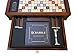 Scrabble Trophy Edition by WS Game Company | Deluxe Rotating Wooden Game Cabinet with Integrated Storage, Raised Letter Tile Grid, and Faux-Ivory Tiles | Premium Collector's Game Set for 2-4 Players